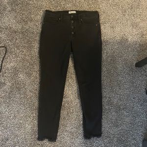 Madewell frayed black jeans